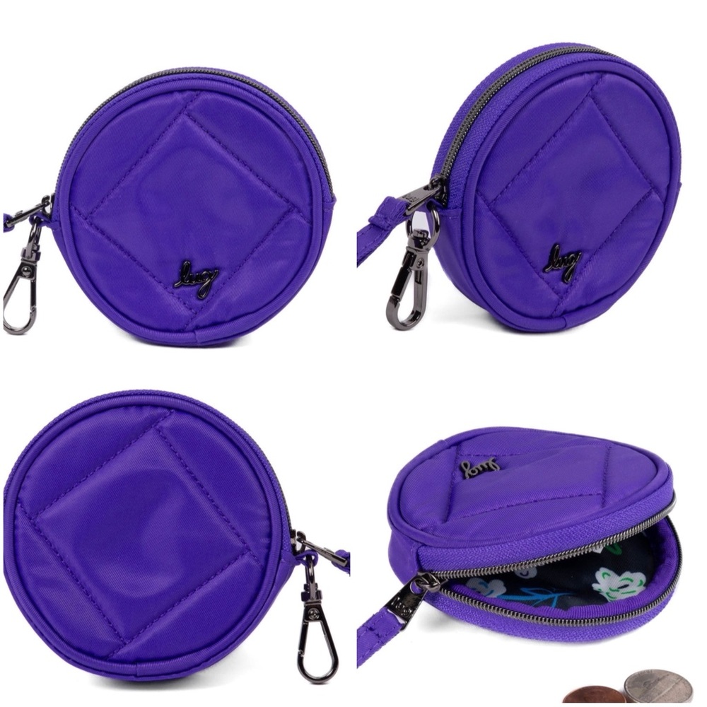 Lug Circle Coin Zip Pouch Clip NWT - Picture 10 of 13